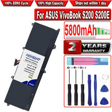 HSABAT-batería para ordenador portátil ASUS VivoBook S200, S200E, X201, X201E, X202, X202E, C21-X202, S200E-CT209H, S200E-CT182H, 5800mAh, S200E-CT1 2024 - compra barato
