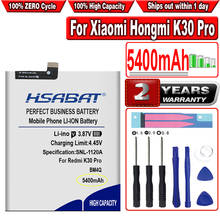 HSABAT 5000mAh-5400mAh BM4P BM4Q мобильный телефон аккумулятор для Xiaomi Hongmi K30 Redmi K30 Pro Mi Poco F2 Pro 2024 - купить недорого