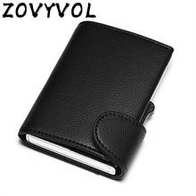 ZOVYVOL-tarjetero antirrobo Vintage Unisex, billetera de cuero con bloqueo RFID, Protector de seguridad, de Metal y aluminio 2024 - compra barato