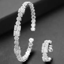 Juego de anillos GODKI de lujo de 2 uds pulseras apilables de moda para boda de mujeres AAA zirconia cúbica pulsera de Dubái joyería de fiesta 2019 2024 - compra barato