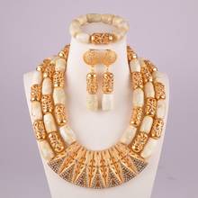 gorgeous nigerian white coral beads african wedding coral necklace jewelry set C21-23-03 2024 - buy cheap