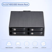 Unetop-bandeja extraíble SATA de 4x2,5 pulgadas, estante móvil HDD SSD de intercambio en caliente para unidad óptica de 5,25 pulgadas, compatible con unidades de 7mm a 15mm 2024 - compra barato
