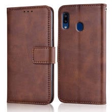 A20 Case Slim Leather Flip Cover for Samsung Galaxy A20 A205 A205F A205F-DS Case Wallet Magnetic case for Samsung A20 2024 - buy cheap