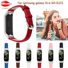 Correa de cuero genuino para Samsung Galaxy fit e SM-R375, pulsera inteligente de repuesto, a la moda 2024 - compra barato