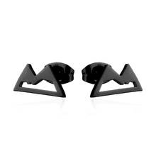 Sasusp Mountain Earrings Stainless Steel Trendy Snow-Mountain Earings Ear Studs For Women Men and Lovers Jewelry 2024 - buy cheap