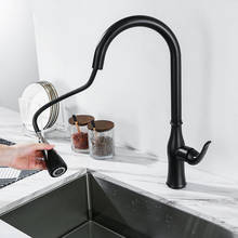 Pull Out Kitchen Faucet Black Stainless Steel Kitchen Sink Hot Cold Mixer Tap Double Water Setting 2024 - buy cheap