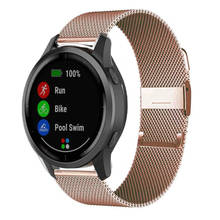 Pulseira para garmin vivoactive 3 4-relógio inteligente, pulseira de metal de aço inoxidável 18mm 20mm 22mm para garmin venu move 3/luxe/style 2024 - compre barato