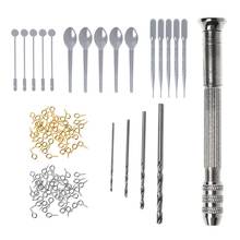 1 Set Epoxy Resin Kit DIY Jewelry Making Tools Drill Pins Silver Gold Necklace Pendant Dropper Spoon Mix Stick Accessories 2024 - buy cheap