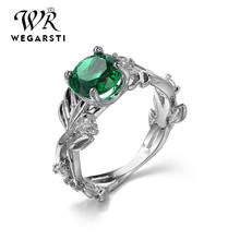 WEGARSTI  5 Colors Blue Green Topaz Gemstone Rings For Women 925 Silver Jewelry Engagement Wedding Rings Fine Jewelry 2024 - buy cheap