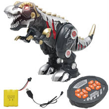 Детский Радиоуправляемый игрушечный динозавр, игрушечный динозавр, модель динозавра, симулятор звука, ходовой светодиодный динозавр, детский пульт дистанционного управления, игрушка в подарок 2024 - купить недорого