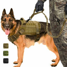 Ajustável tático serviço cão colete treinamento caça molle náilon água-resistan militar patrulha arnês de cão com alça de caça 2024 - compre barato
