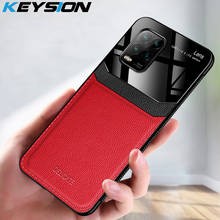 KEYSION-funda a prueba de golpes para Xiaomi Mi 10 Lite, 10 Youth, 10 Pro, 5G, funda trasera de cristal de cuero para Xiaomi Mi Note 10 Lite, 10 Pro 2024 - compra barato