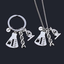 Chemical Biological Experimental Tool Keychain Conical Flask Molecular DNA Microscope handmade Keyring For Women Men Accessories 2024 - buy cheap