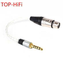 Top-hifi-Cable adaptador de Audio balanceado 7n-OCC, adaptador de Audio hembra de un solo cristal, 4,4mm, macho a 4 pines, XLR, 10cm 2024 - compra barato