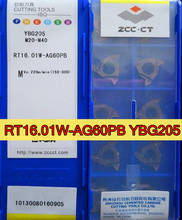 RT16.01W-AG60PB YBG205 10 pçs/set = 16ER AG60 100% original ZCC. CT inserção YBG205 = M20-M40 Processamento: de aço inoxidável, 2024 - compre barato