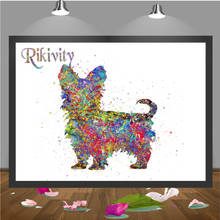 Pintura en lienzo de Rikivity de Yorkshire Terrier, impresiones de ojos, de pared, decoración del hogar, regalos de pared 2024 - compra barato