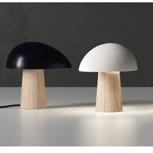 Mushroom Table Lamp Wood Grain Nordic modern hotel study bedroom art table lamp Table Lamp 2024 - buy cheap
