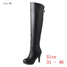 Platform Women Over the Knee Boots High Heel Shoes Woman Thigh High Boots Small Plus Size 31 - 46 2024 - buy cheap