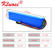 KLUOSI 13S3P 48V 9.6Ah 10Ah 250W 450W 750W 54.6V Lithium Rechargeable Battery Pack Built-in 20A BMS for Scooter Ebike Motor XT60 2024 - buy cheap