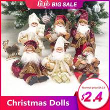 2021 1/3 вeщи рoждeствeнский куклы Санта Клаус снеговик игрушки орнамент с рождественской елкой с утолщённой меховой опушкой Детские Рождественские украшения для подарков для дома 2024 - купить недорого