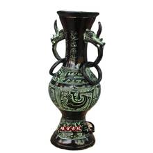 Chinese old  Bronze  double ear dragon Bronze vase 2024 - buy cheap