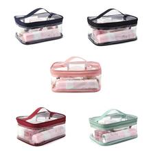 New Clear Travel Toiletry Makeup Bag Zipper Waterproof Transparent Organizer 2024 - buy cheap