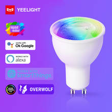 Yeelight-lâmpada inteligente w1, rgb, várias cores, com wifi, controle remoto, 4.5w, 220v, yldp004, para mi home 2024 - compre barato