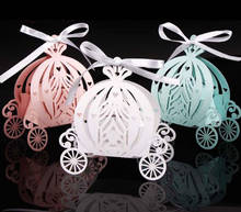Folding Fattonny Carriage Shape Wedding Favor Boxes Boxes For Party Favors Candy Box 2024 - buy cheap