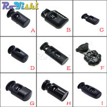 100pcs/pack Cord Lock Toggle Clip Stopper Plastic Black For Bags/Garments 2024 - buy cheap
