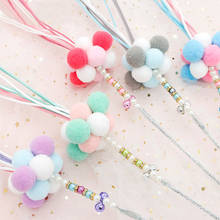 Cat Toy With Hair Ball Interactive Stick Kitten Toy Cute Funny Colorful Tassel Cat Stick Chaser Stick Pet Supplies Cat Accessory 2024 - buy cheap