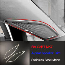 2Pcs Interior Audio Speaker Cover Molding Trim Sticker Stainless Steel For VW GOLF 7 MK7 VII Car Accessories 2024 - buy cheap