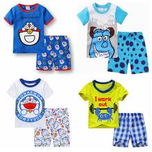 Kid Pajamas Set Summer Children Short Sleeve Sleepwear Animal Print Boys Cartoon Pyjamas Girl Clothing Nightwears Set 2024 - buy cheap