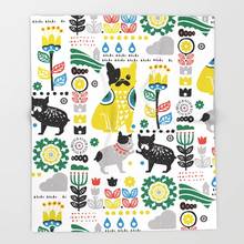 Cobertor de desenho de cachorro touro, lindo, infantil, design escandinavo, buldogue francês, camas, decoração de natal para casa 2024 - compre barato
