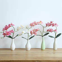 Flor falsa de látex Phalaenopsis, orquídeas artificiales de tacto Real, orquídeas, tallo, centro de mesa de plantas, flores de silicona 4 2024 - compra barato