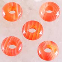 5Pcs Big Hole Beads Natural Stone Orange red Onyx for Men Women Gem DIY Jewelry Making Earring Necklace Ring 12mm Spacer Bead 2024 - buy cheap