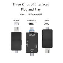 Lector de tarjetas de memoria Flash para ordenador, lector de tarjetas USB 2,0/TYPE-C/Micro USB, OTG, TF, SD, 2 ranuras, TYPE-C 2024 - compra barato