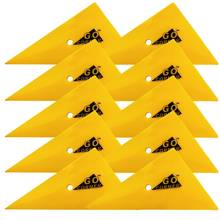 10pcs Go Corner Triangle Card Scraper Yellow Plastic Squeegee Car Vinyl Wrap Tool 10A48 2024 - buy cheap