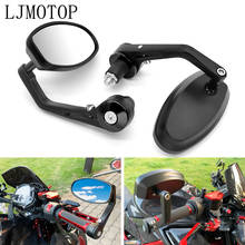 Motocicleta espelhos retrovisores laterais barra de extremidade do piloto do café espelho retrovisor para moto guzzi stelvio v7/v9 clássico racer pedra especial 2024 - compre barato