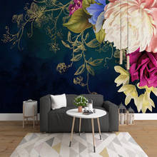 Foto papel Flor Retro rosas 3D murales de pared sala de TV sofá dormitorio estilo Pastoral para casa decoración de pared pintura arte Fresco 2024 - compra barato