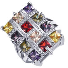 LETAPI высокое качество S925 Серебряное цветное AAA CZ Кольцо для женщин модное обручальное свадебное кольцо Очаровательное украшение для вечеринки 2024 - купить недорого