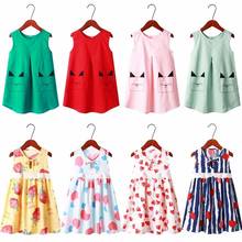 От 2 до 12 лет хлопковые льняные платья для маленьких девочек; Детское летнее платье принцессы без рукавов; Повседневное платье для девочек; Детская одежда 2024 - купить недорого