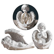 Sleeping in Angel Statue Cherub Figurine Wedding Sculpture Gift Garden 2024 - buy cheap