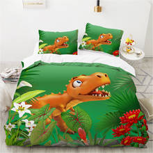 Cartoon bedding set Duvet cover 140x200 Bed linen set Bedding for Baby children Boy Bed Set Dinosaur jurassic park drop ship 2024 - buy cheap