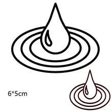 60*50mm Water Drop Metal Cutting Dies Stencils for DIY Scrapbook Photo Album Paper Card Decorative Craft Embossing 2024 - buy cheap