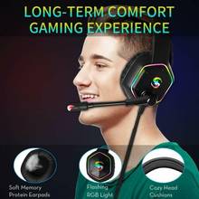 Gaming Headsets Big Headphones with Light Mic Stereo Earphones Deep Bass for PC Computer Gamer Laptop PS4 New X-BOX 2024 - купить недорого