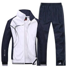Conjunto de roupa esportiva masculina, conjunto de 2 peças com jaqueta e calça de moletom para homens primavera e outono 2024 - compre barato