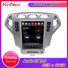 KiriNavi Vertical Screen Tesla Style 10.4" 1 Din Android 9.0 Car Radio GPS Navigation For Ford Mondeo Car Dvd Player 2007-2010 2024 - buy cheap