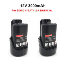 3.0Ah 10.8V 12V Li-ion Rechargeable Battery pack replace for BOSCH cordless Electric drill screwdriver BAT411 BAT412 BAT412A 2024 - buy cheap