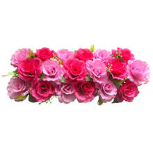 Artificial casamento estrada citou flores rosa peônia hortênsia diy porta arqueada linha de flores janela t estação festa de casamento decoração 2024 - compre barato