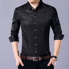 Jbersee, мужская рубашка, брендовая, модная, мужская одежда размера плюс 4XL 5XL, Повседневная блуза, Мужская одежда, рубашки с длинным рукавом, облегающие рубашки 2024 - купить недорого